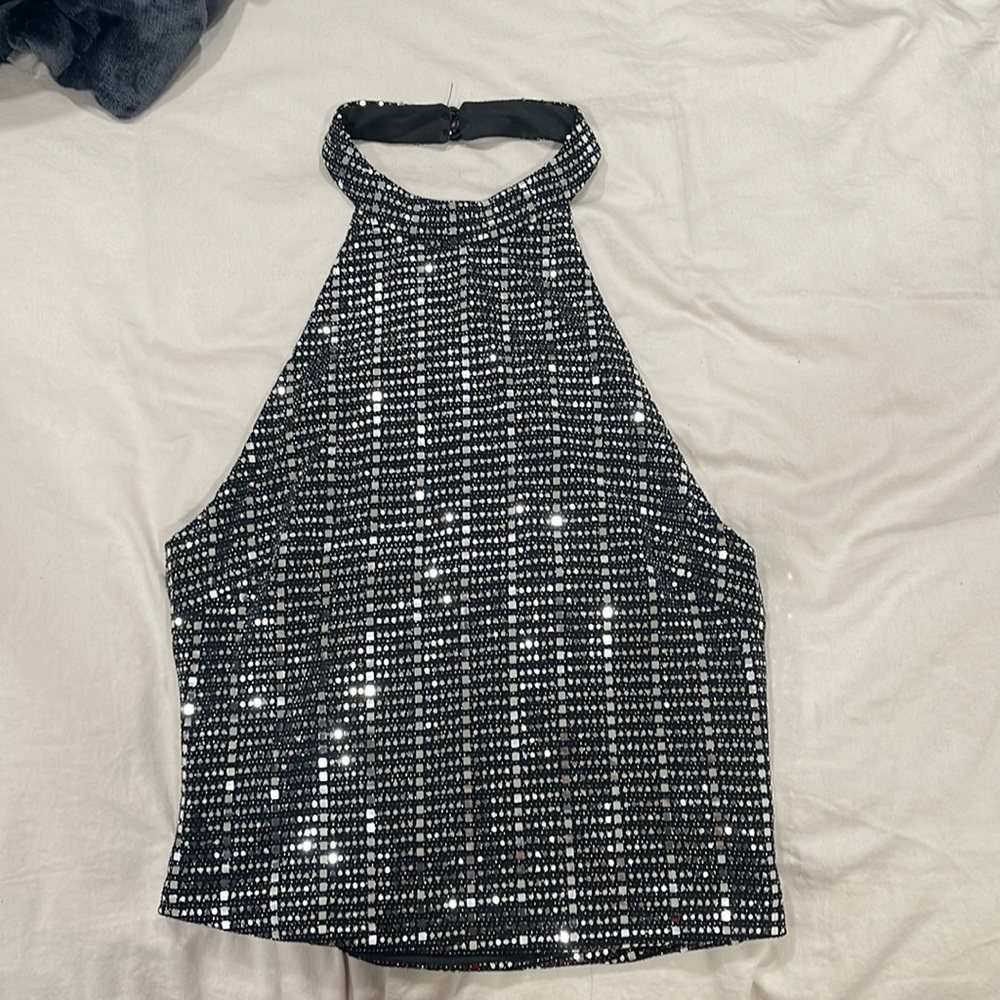 sparkly halter top